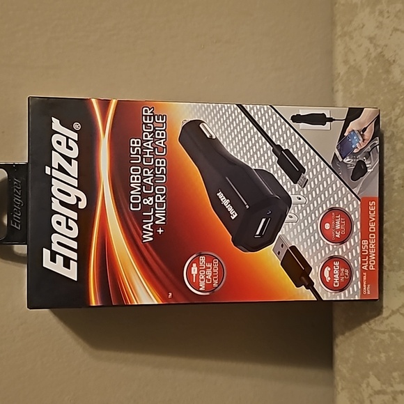 NWT Energizer Combo USB Wall & Car Charger + Micro USB Cable - Picture 2 of 7